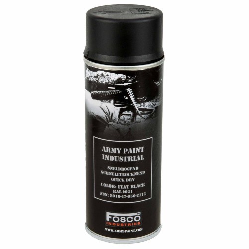 FOSCO Camouflage Paint (BK), Professional-grade, quick-drying spray paint designed for airsoft replicas, tactical gear, vehicles, and part repairs